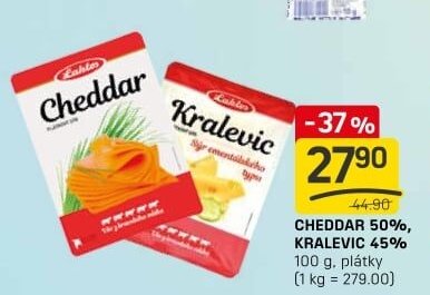 CHEDDAR 50%, KRALEVIC 45%
