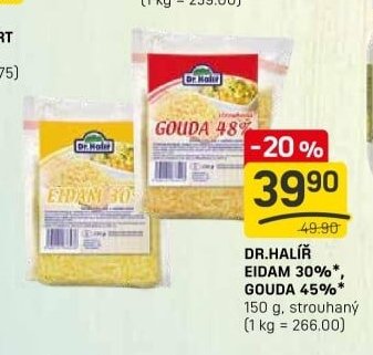 DR.HALÍŘ EIDAM 30%, GOUDA 45%