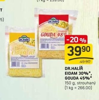 DR.HALÍŘ EIDAM 30%, GOUDA 45%