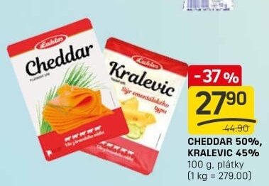 CHEDDAR 50%, KRALEVIC 45%