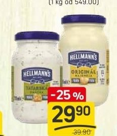 HELLMANN'S TATARSKÁ OMÁČKA, MAJONÉZA