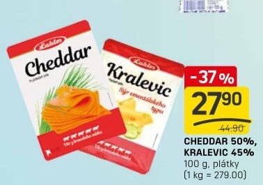 CHEDDAR 50%, KRALEVIC 45%