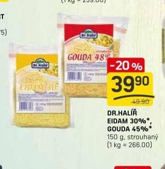 DR.HALÍŘ EIDAM 30%, GOUDA 45%