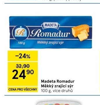 Madeta Romadur Měkký zrající sýr - Tesco akcniletaky.com