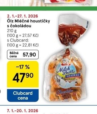 Ölz Mléčné houstičky s čokoládou