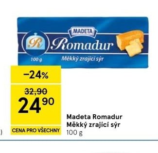 Madeta Romadur Měkký zrající sýr 100 g