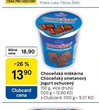 Choceňská mlékárna Choceňský smetanový jogurt 150 g