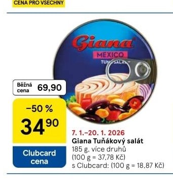 Giana Tuňákový salát - Tesco akcniletaky.com