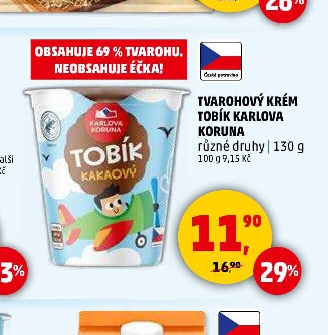TVAROHOVÝ KRÉM TOBÍK KARLOVA KORUNA