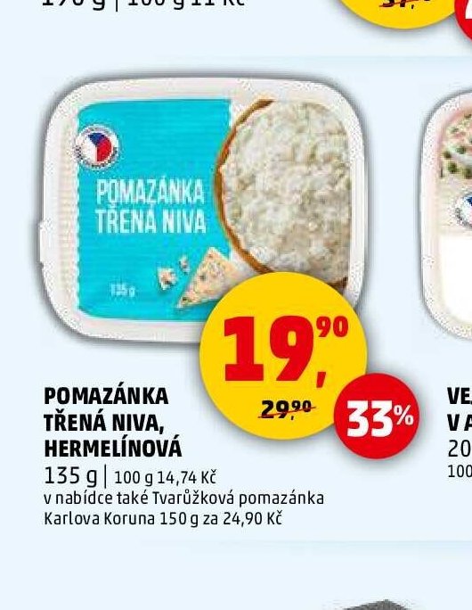 POMAZÁNKA TŘENÁ NIVA, HERMELÍNOVÁ