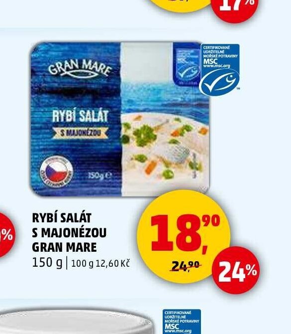 RYBÍ SALÁT S MAJONÉZOU GRAN MARE