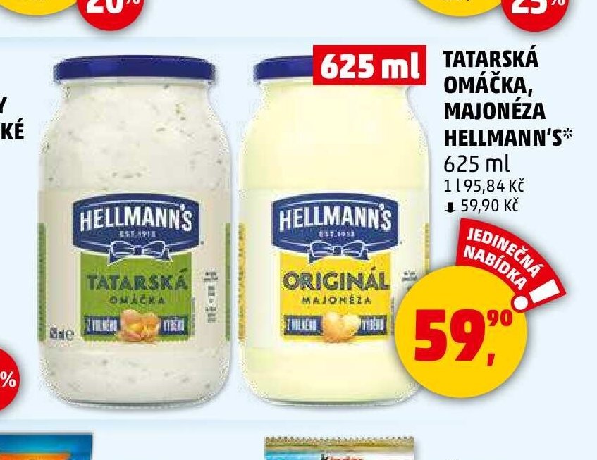 TATARSKÁ OMÁČKA, MAJONÉZA HELLMANN'S