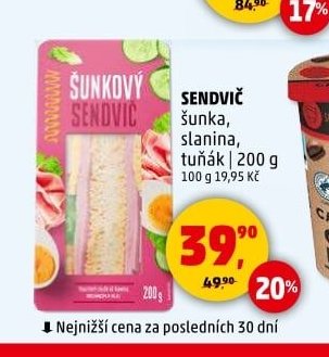 SENDVIČ šunka, slanina, tuňák | 200 g