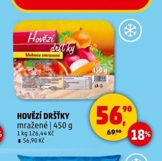 HOVĚZÍ DRŠŤKY mražené 450 g