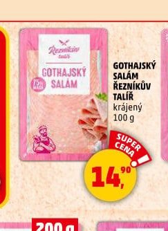 GOTHAJSKÝ SALÁM ŘEZNÍKŮV TALÍŘ 100 g