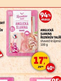 ANGLICKÁ SLANINA ŘEZNÍKŮV TALÍŘ 100 g