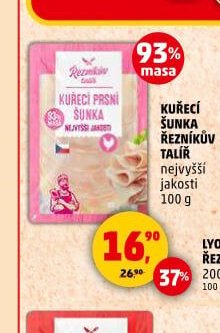KUŘECÍ ŠUNKA ŘEZNÍKŮV TALÍŘ 100 g
