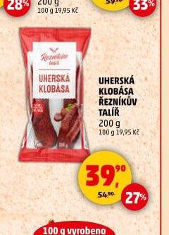 UHERSKÁ KLOBÁSA ŘEZNÍKŮV TALÍŘ 200 g