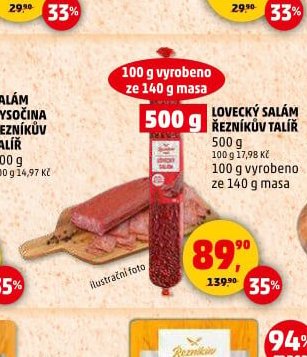 LOVECKÝ SALÁM ŘEZNÍKŮV TALÍŘ 500 g