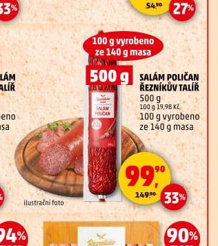 SALÁM POLIČAN ŘEZNÍKŮV TALÍŘ 500 g