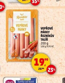 VEPŘOVÉ PÁRKY ŘEZNÍKŮV TALÍŘ 200 g