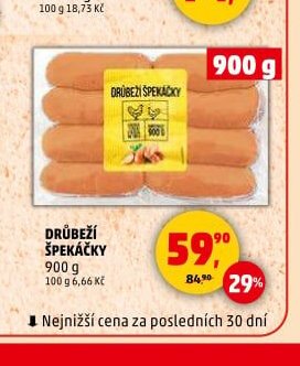 DRŮBEŽÍ ŠPEKÁČKY 900 g