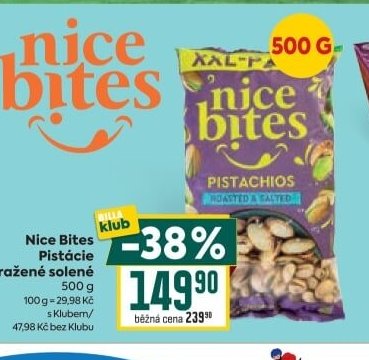 Nice Bites Pistácie pražené solené