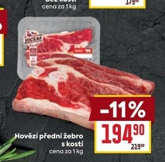 Hovězí přední žebro s kostí