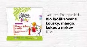 Nature's Promise kids Bio lyofilizované kousky, mango, kokos a mrkev 10 g - Albert akcniletaky.com