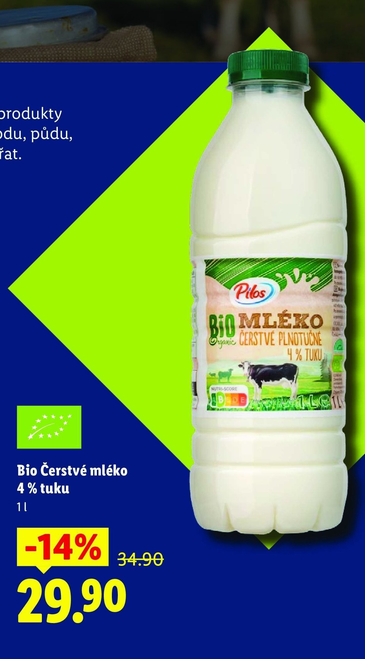 Pilos Bio Čerstvé mléko 4 % tuku