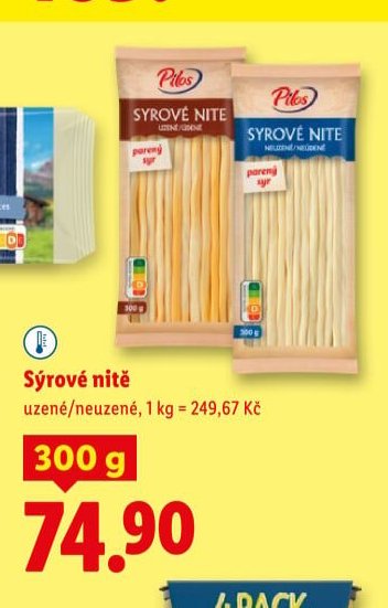 Sýrové nitě uzené/neuzené