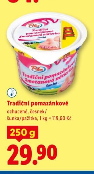 Tradiční pomazánkové ochucené, česnek/šunka/pažitka