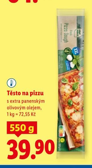 Těsto na pizzu s extra panenským olivovým olejem