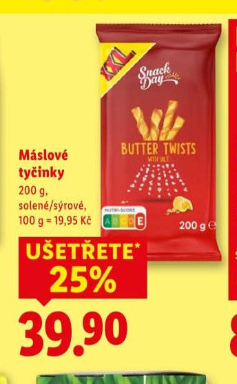 Máslové tyčinky