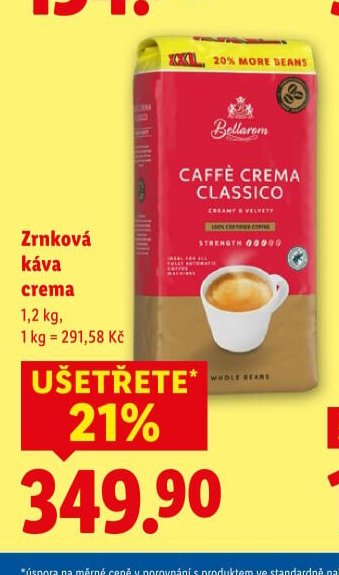 Zrnková káva crema