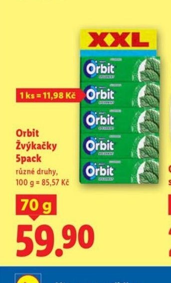 Orbit Žvýkačky 5pack