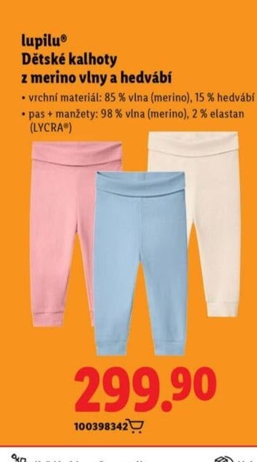 lupilu Dětské kalhoty z merino vlny a hedvábí - Lidl akcniletaky.com