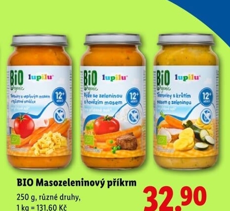 Masozeleninový příkrm bio Lupilu
