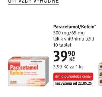 Paracetamol/Kofein 500 mg/65 mg
