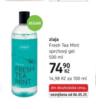 ziaja Fresh Tea Mint sprchový gel