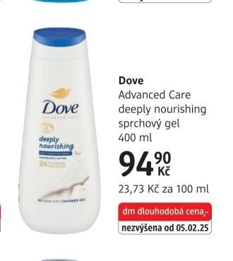 Dove Advanced Care deeply nourishing sprchový gel