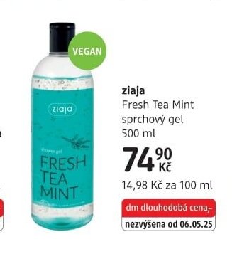 Ziaja Fresh Tea Mint sprchový gel - dm drogerie akcniletaky.com