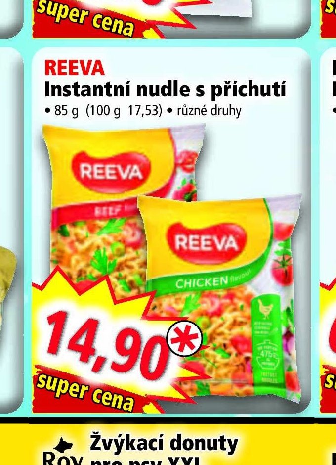REEVA Instantní nudle s příchutí