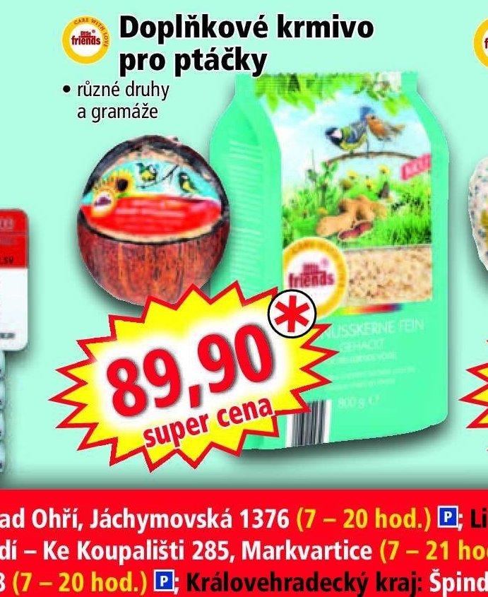 Doplňkové krmivo pro ptáčky