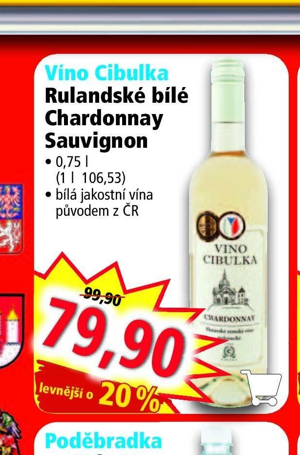 Vino Cibulka Rulandské bílé Chardonnay Sauvignon