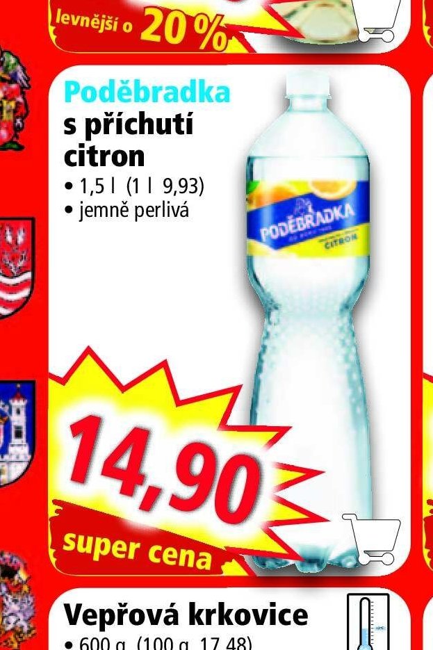 Poděbradka s příchutí citron