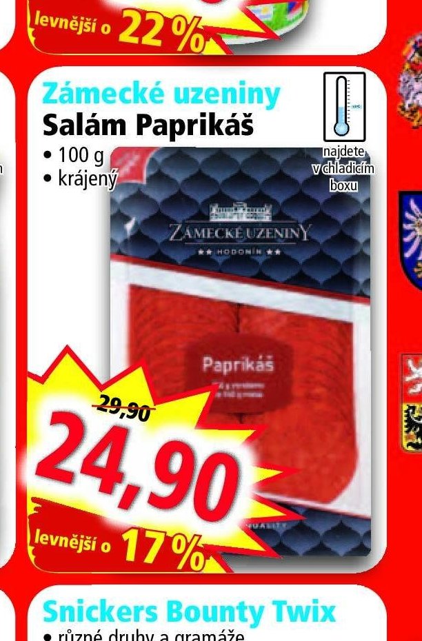 Zámecké uzeniny Salám Paprikáš