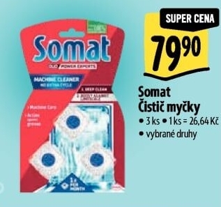 Čistič myčky při plné myčce Somat