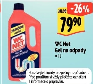 Čistič odpadů gelový WC NET