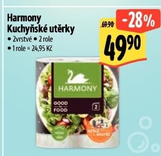 Kuchyňské utěrky 2vrstvé Good for Food Harmony